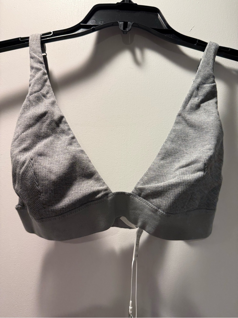 HALARA Light Gray Ribbed Wireless Bralette